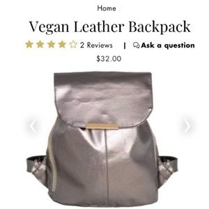 🚫SOLD Ⓜ️ERCARI Vegan Leather Metallic Backpack